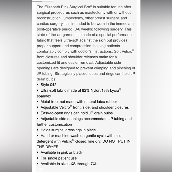 Masthead Elizabeth Surgical Bra Good used - Picture 4 of 11